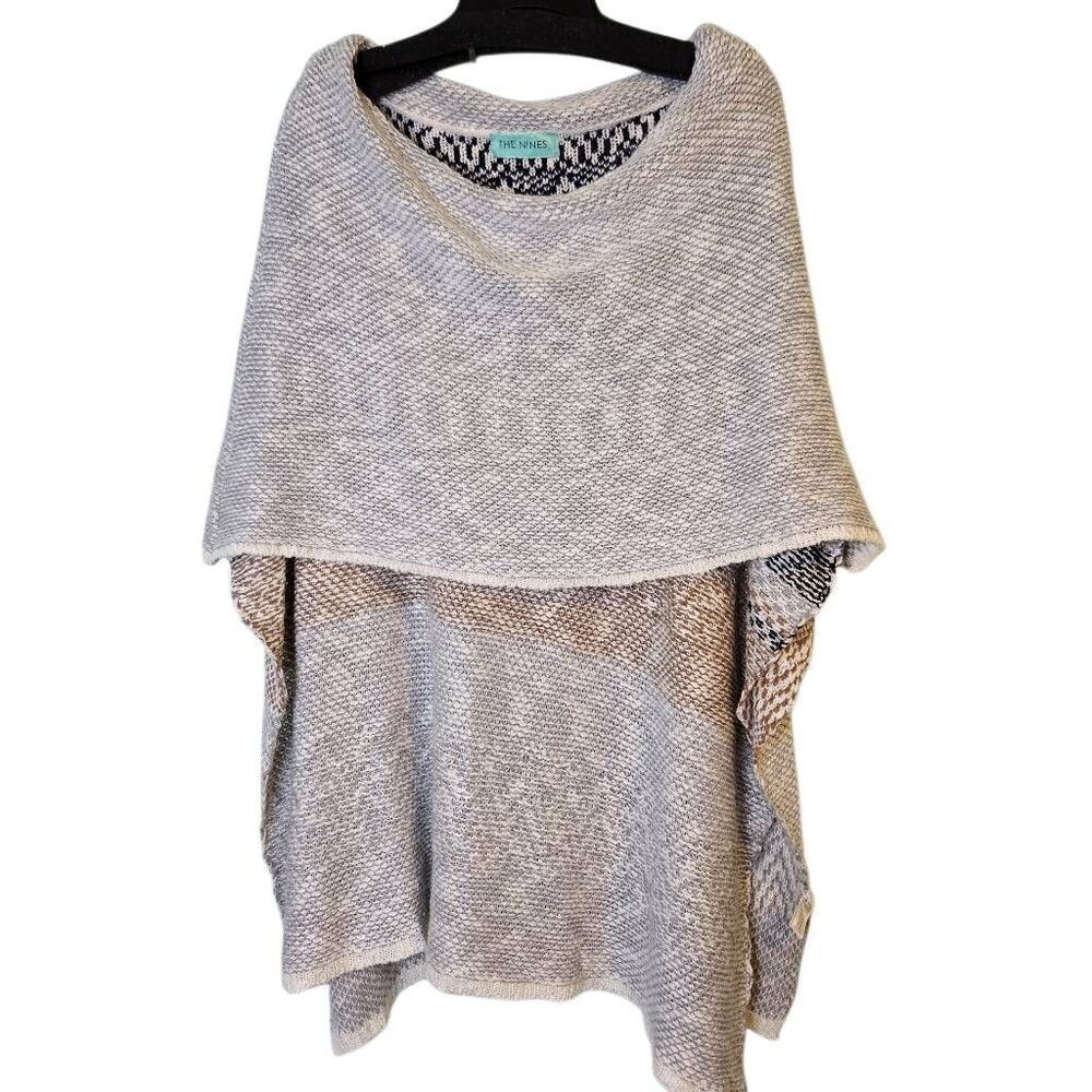 The Nines gray cowl neck shawl/sweater. L/XL. #912